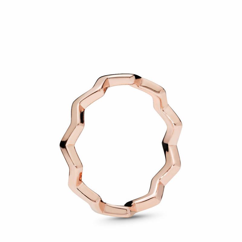 Pandora Rose™ Timeless Zigzag Stackable Ring Ireland - Pandora Rose - 853240XUM